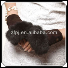 2013 neuer Ankunfts-Veloursleder-Palmepelz fingerless Handschuh